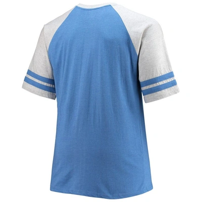 Shop Profile Heathered Blue Tampa Bay Lightning Big & Tall Raglan T-shirt