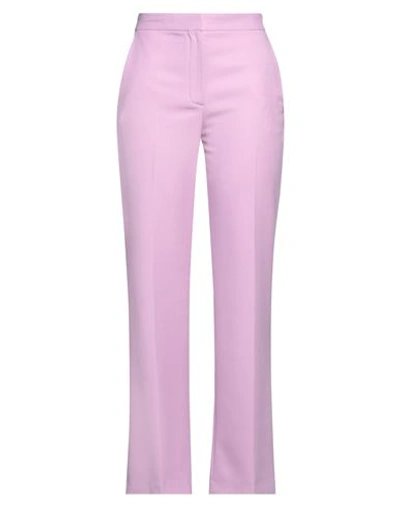 Shop Maje Woman Pants Lilac Size 8 Polyester, Virgin Wool, Elastane In Purple