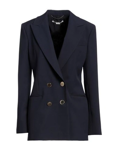 Shop Stella Mccartney Woman Blazer Midnight Blue Size 6-8 Polyester, Wool, Elastane