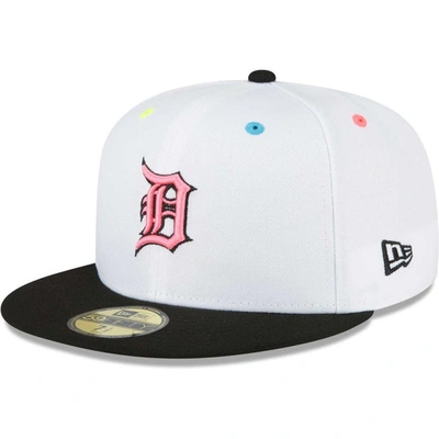 Shop New Era White Detroit Tigers Neon Eye 59fifty Fitted Hat