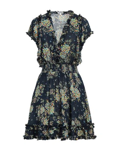 Shop Poupette St Barth Woman Mini Dress Midnight Blue Size L Viscose