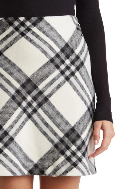 Shop Vince Camuto Plaid Miniskirt In New Ivory