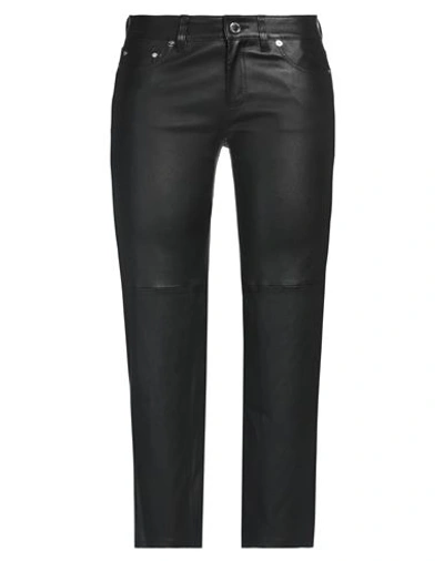 Shop Michael Michael Kors Woman Pants Black Size 0 Lambskin