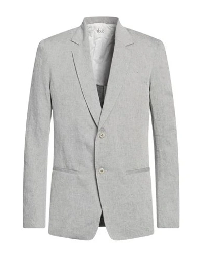 Daub Man Blazer Grey Size 40 Cotton, Linen In Grey