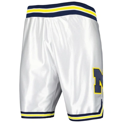 Shop Mitchell & Ness White Michigan Wolverines 1991 Shorts