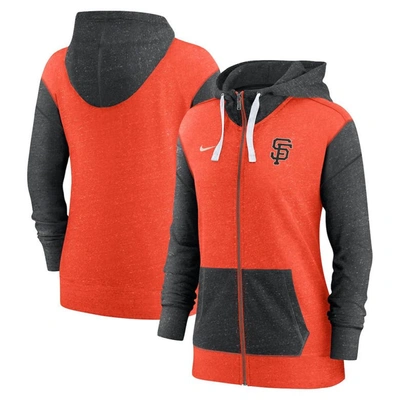 Shop Nike Orange San Francisco Giants Full-zip Hoodie
