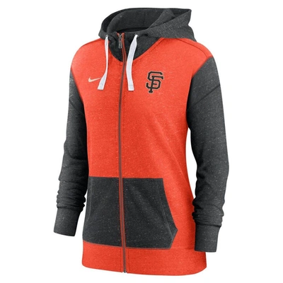 Shop Nike Orange San Francisco Giants Full-zip Hoodie