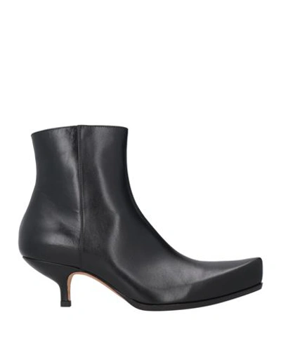 Shop Sportmax Woman Ankle Boots Black Size 8 Leather