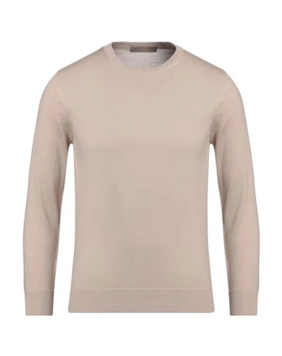 Shop Cruciani Man Sweater Sand Size 50 Wool In Beige