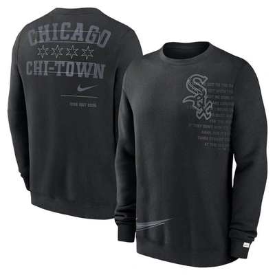 Shop Nike Black Chicago White Sox Statement Ball Game Fleece Pullover Sweatshirt