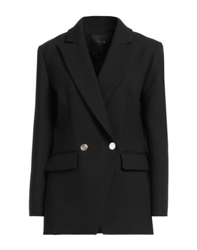Shop Maje Woman Blazer Black Size 6 Polyester, Virgin Wool, Elastane
