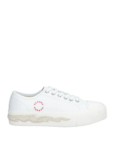 Shop Sandro Woman Sneakers White Size 6.5 Leather