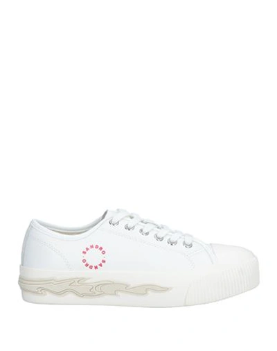 Sandro Woman Sneakers White Size 9 Leather In White