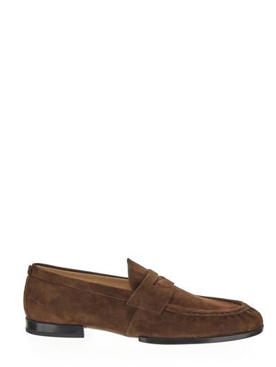 Shop Tod's Leather Mocassins In Brown