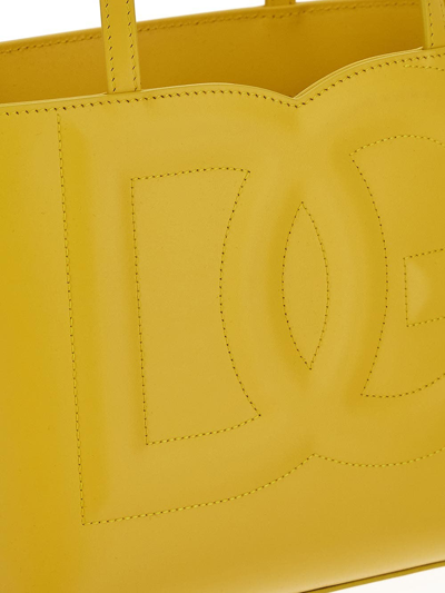 Shop Dolce & Gabbana Logo Shopper In Yellow