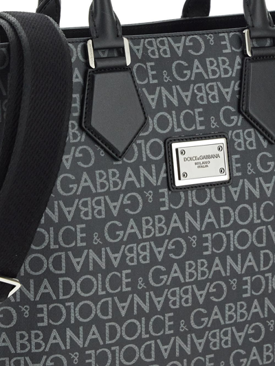 Shop Dolce & Gabbana Logo Shopping In Black