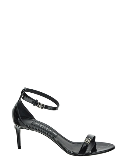 Shop Dolce & Gabbana Patent Sandal In Black