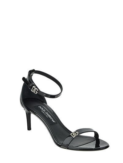 Shop Dolce & Gabbana Patent Sandal In Black
