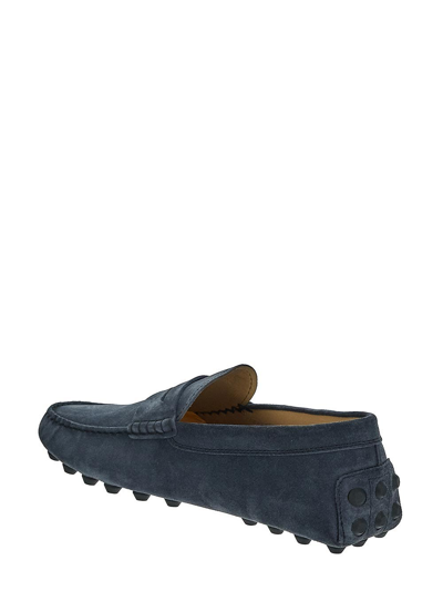 Shop Tod's Gommino In Suede In Blue