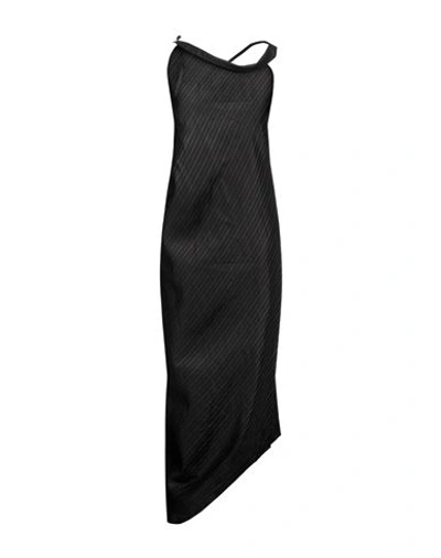 Shop Marc Le Bihan Woman Midi Dress Black Size 6 Silk, Cotton