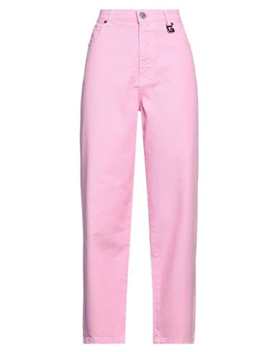 Shop Gaelle Paris Gaëlle Paris Woman Jeans Pink Size 27 Cotton