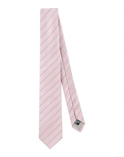 Shop Giorgio Armani Man Ties & Bow Ties Pink Size - Silk