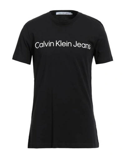 Shop Calvin Klein Jeans Est.1978 Calvin Klein Jeans Man T-shirt Black Size Xxl Cotton
