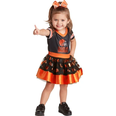 Shop Jerry Leigh Girls Toddler Brown Cleveland Browns Tutu Tailgate Game Day V-neck Costume