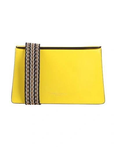Shop Gianni Chiarini Woman Cross-body Bag Yellow Size - Leather