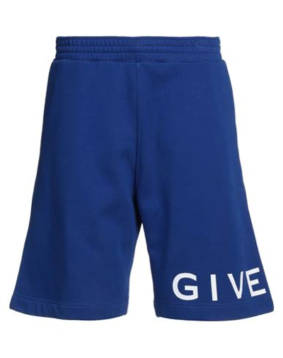 Shop Givenchy Man Shorts & Bermuda Shorts Bright Blue Size Xl Cotton