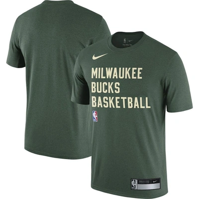 Shop Nike Hunter Green Milwaukee Bucks 2023/24 Sideline Legend Performance Practice T-shirt