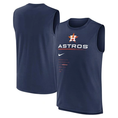 Shop Nike Navy Houston Astros Exceed Performance Tank Top