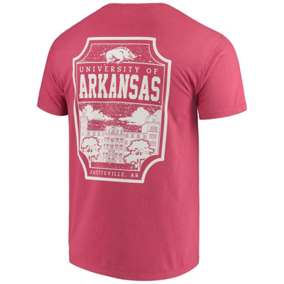 Shop Image One Cardinal Arkansas Razorbacks Comfort Colors Campus Icon T-shirt