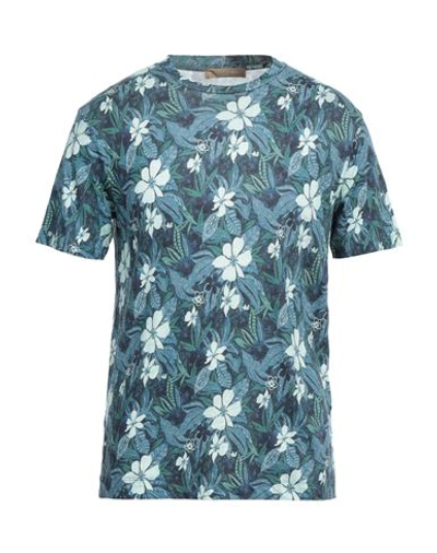 Shop Daniele Fiesoli Man T-shirt Blue Size Xl Linen