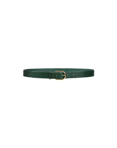 Shop Foer Woman Belt Dark Green Size 42 Soft Leather