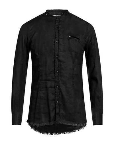 Shop L.b.k. L. B.k. Man Shirt Black Size M Linen