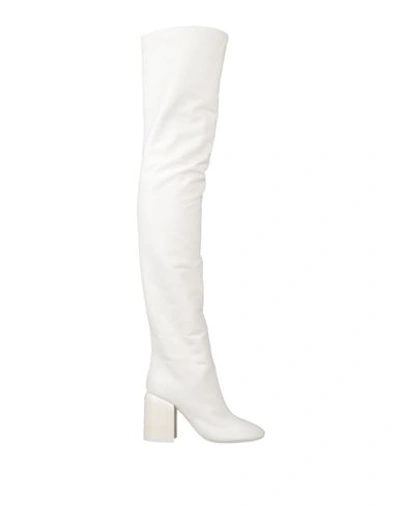 Shop Jil Sander Woman Boot White Size 7 Leather