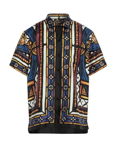 Shop Dolce & Gabbana Man Shirt Black Size 15 ¾ Silk