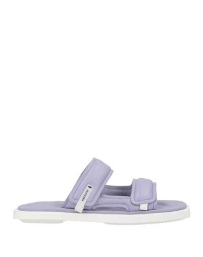 Shop Premiata Woman Sandals Lilac Size 8 Leather, Textile Fibers In Purple