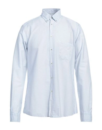 Ploumanac'h Man Shirt Sky Blue Size 16 Cotton, Elastane In Blue