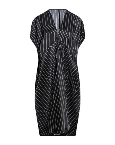 Shop Rick Owens Woman Midi Dress Black Size 8 Cupro