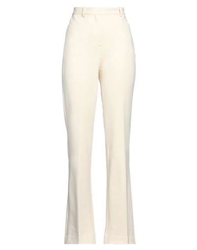 Shop Circolo 1901 Woman Pants Cream Size 6 Cotton, Lycra In White