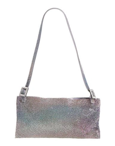 Shop Benedetta Bruzziches Woman Shoulder Bag Light Purple Size - Aluminum, Crystal, Textile Fibers