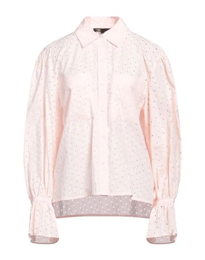 Shop Maje Woman Shirt Light Pink Size 3 Cotton