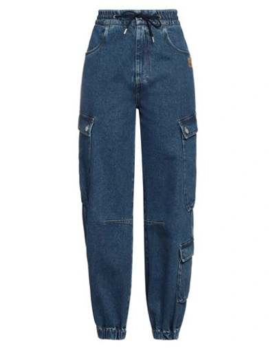 Shop Kenzo Woman Jeans Blue Size 12 Cotton