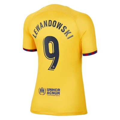Shop Nike Robert Lewandowski Yellow Barcelona 2022/23 Fourth Breathe Stadium Replica Player Jersey