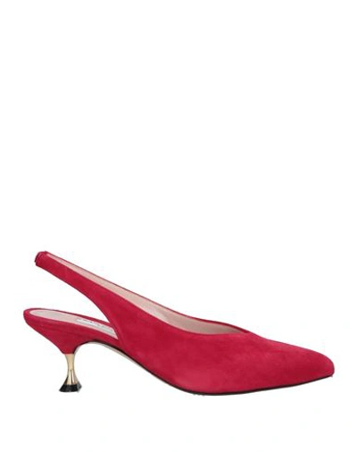 Shop Francesco Sacco Woman Pumps Red Size 11 Leather