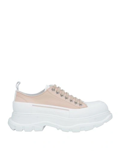 Shop Alexander Mcqueen Woman Sneakers Blush Size 11 Textile Fibers In Pink