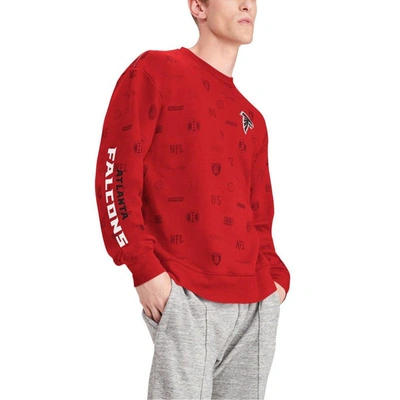 Shop Tommy Hilfiger Red Atlanta Falcons Reid Graphic Pullover Sweatshirt