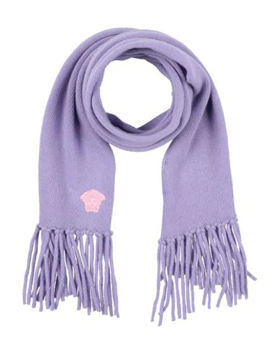 Shop Versace Woman Scarf Light Purple Size - Cashmere, Wool